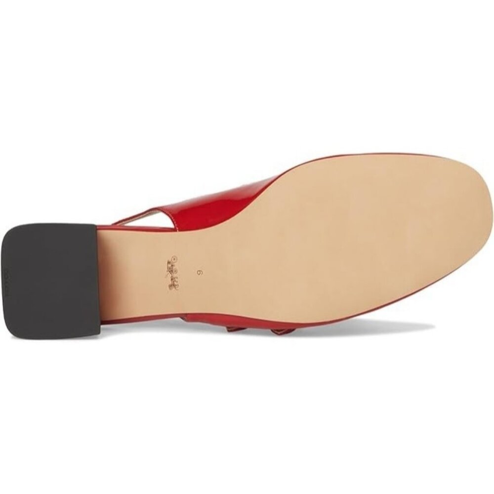 Coach Winley Mary Jane Slingback Pumps Women's Size 7.5 Sport Red Patent Leather - Picture 3 of 7